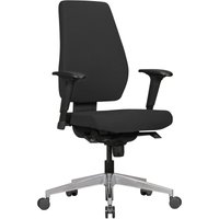 Finebuy - Bürostuhl darius mit Stoff-Bezug, Design Schreibtisch-Stuhl mit Synchromechanik & Armlehnen, Drehstuhl Drehsessel ergonomisch 120 kg von FINEBUY