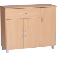 Finebuy - Design Sideboard sete 90 x 75 x 30 cm, Schränkchen mit 1 Schublade 3 Türen, Moderne Schlafzimmer Kommode, Anrichte Esszimmer, Schmaler von FINEBUY