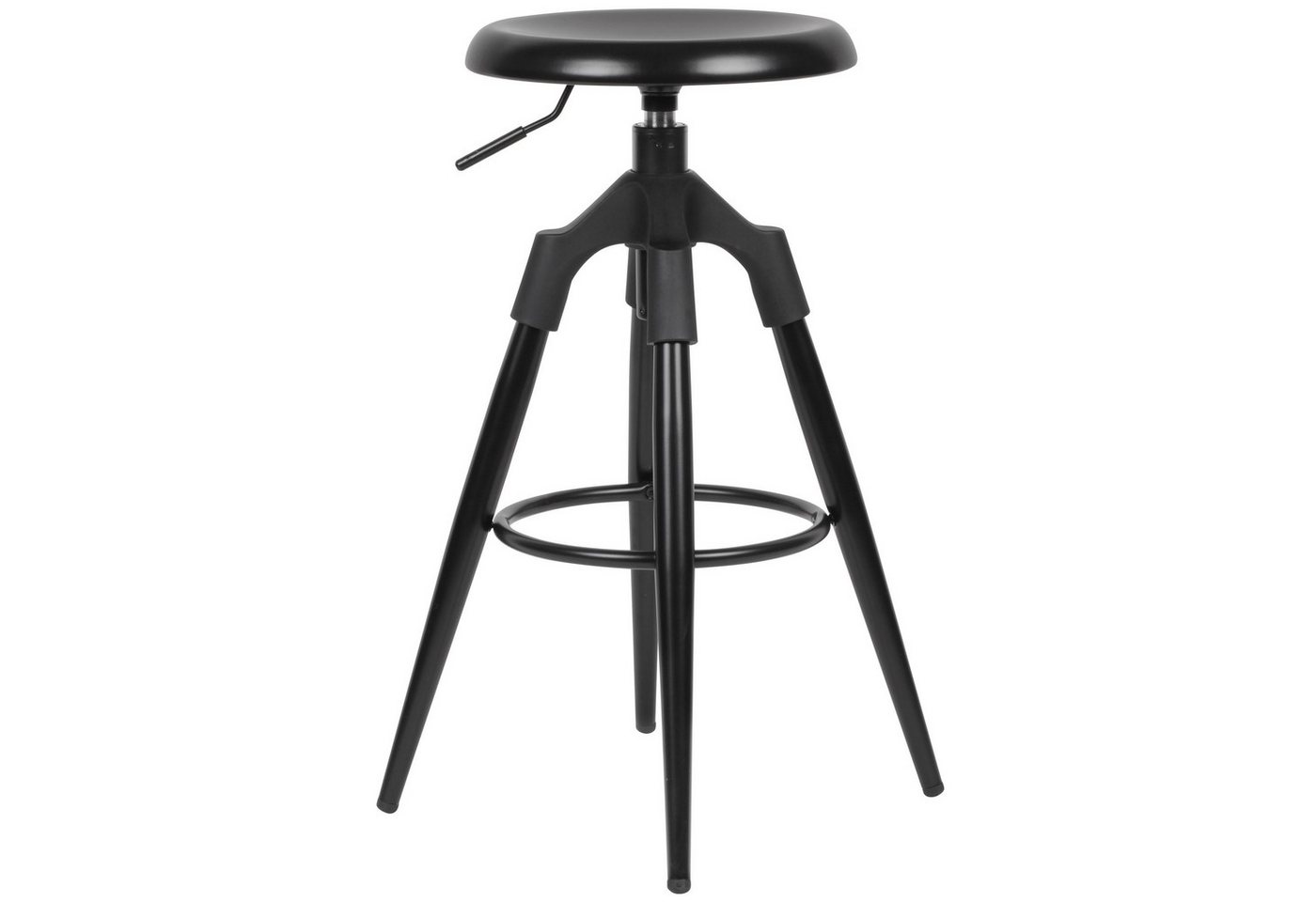 FINEBUY Barhocker SuVa18981_1 (Tresenstuhl Schwarz Metall 72-80 cm Rund Modern), Barstuhl 100kg, Tresenhocker, Küchenhocker Drehbar von FINEBUY