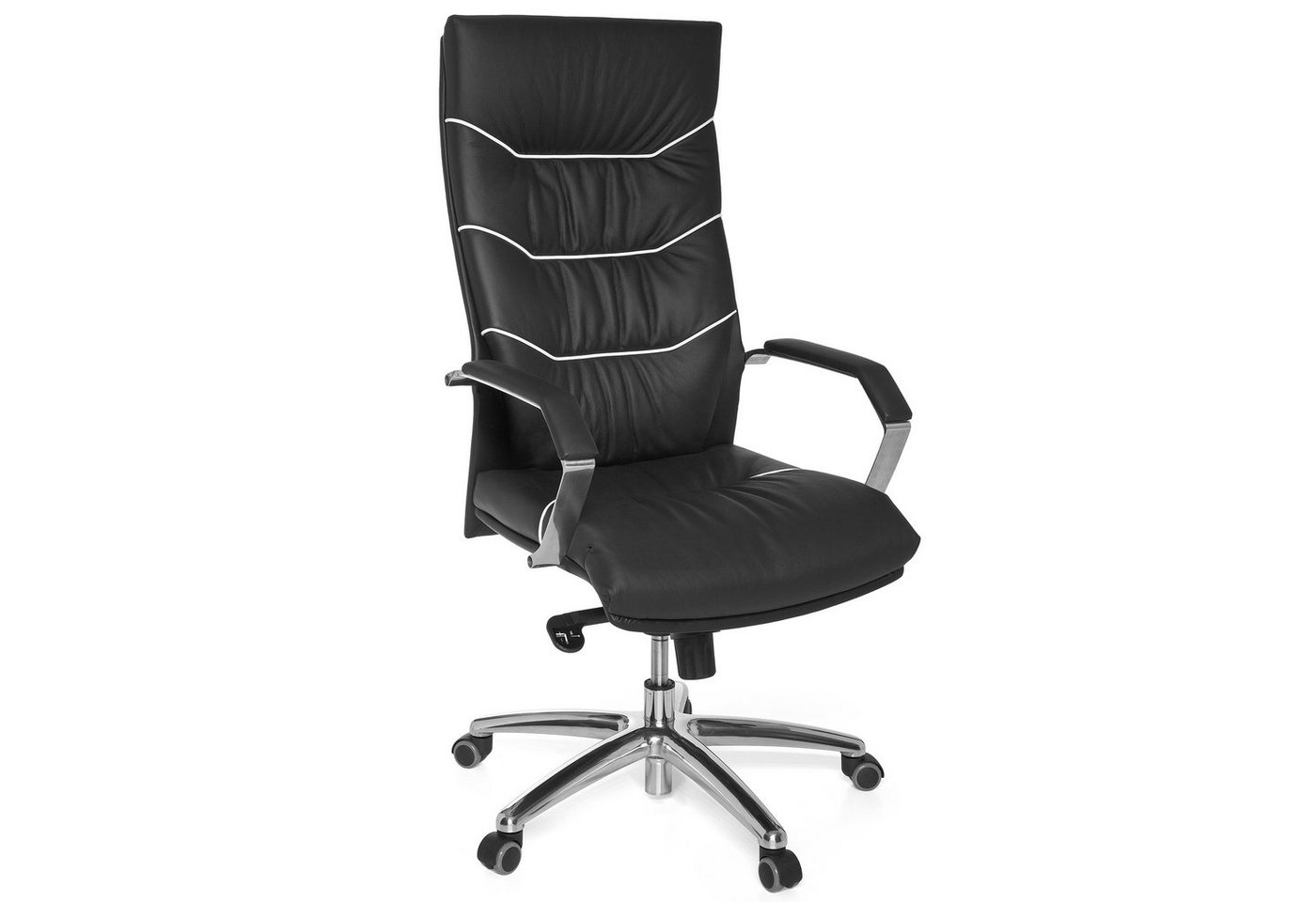 FINEBUY Chefsessel FB36188 (Echtleder schwarz bis 120 kg, Bürostuhl X-XL), Schreibtischstuhl Drehbar, Drehstuhl mit Armlehne FINEBUY Chefsessel FB36188 (Echtleder schwarz bis 120 kg, Bürostuhl X-XL), Schreibtischstuhl Drehbar, Drehstuhl mit Armlehne von FINEBUY
