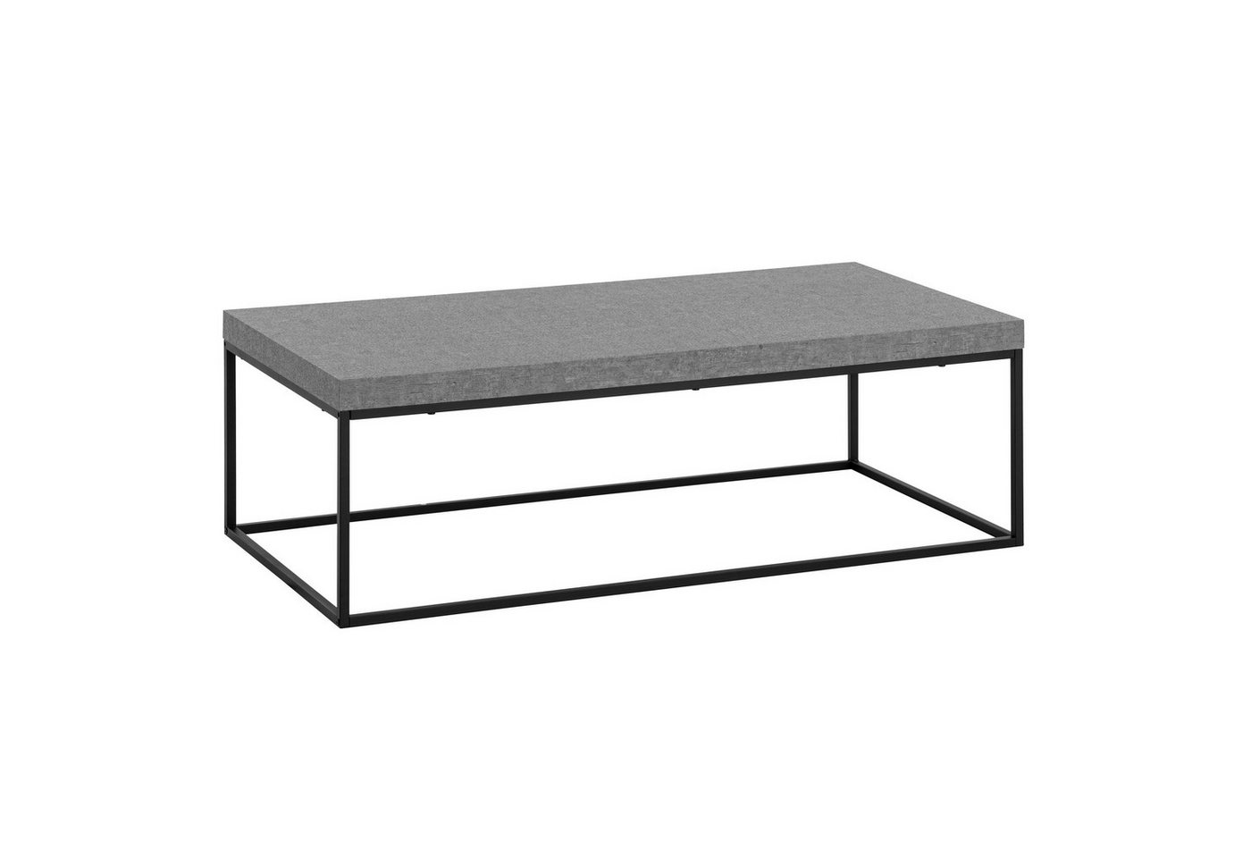 FINEBUY Couchtisch Couchtisch Sofatisch 120 cm Wohnzimmertisch Groß Kaffeetisch Modern (120 cm MDF, Wohnzimmertisch Beton Optik Groß), Sofatisch Grau Modern, Kaffeetisch Rechteckig von FINEBUY