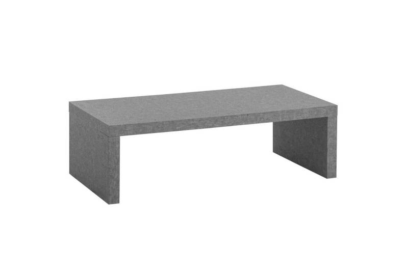 FINEBUY Couchtisch FB59788 (110x55x35 cm MDF, Wohnzimmertisch Beton Optik), Sofatisch Grau Schlicht, Kaffeetisch Rechteckig von FINEBUY