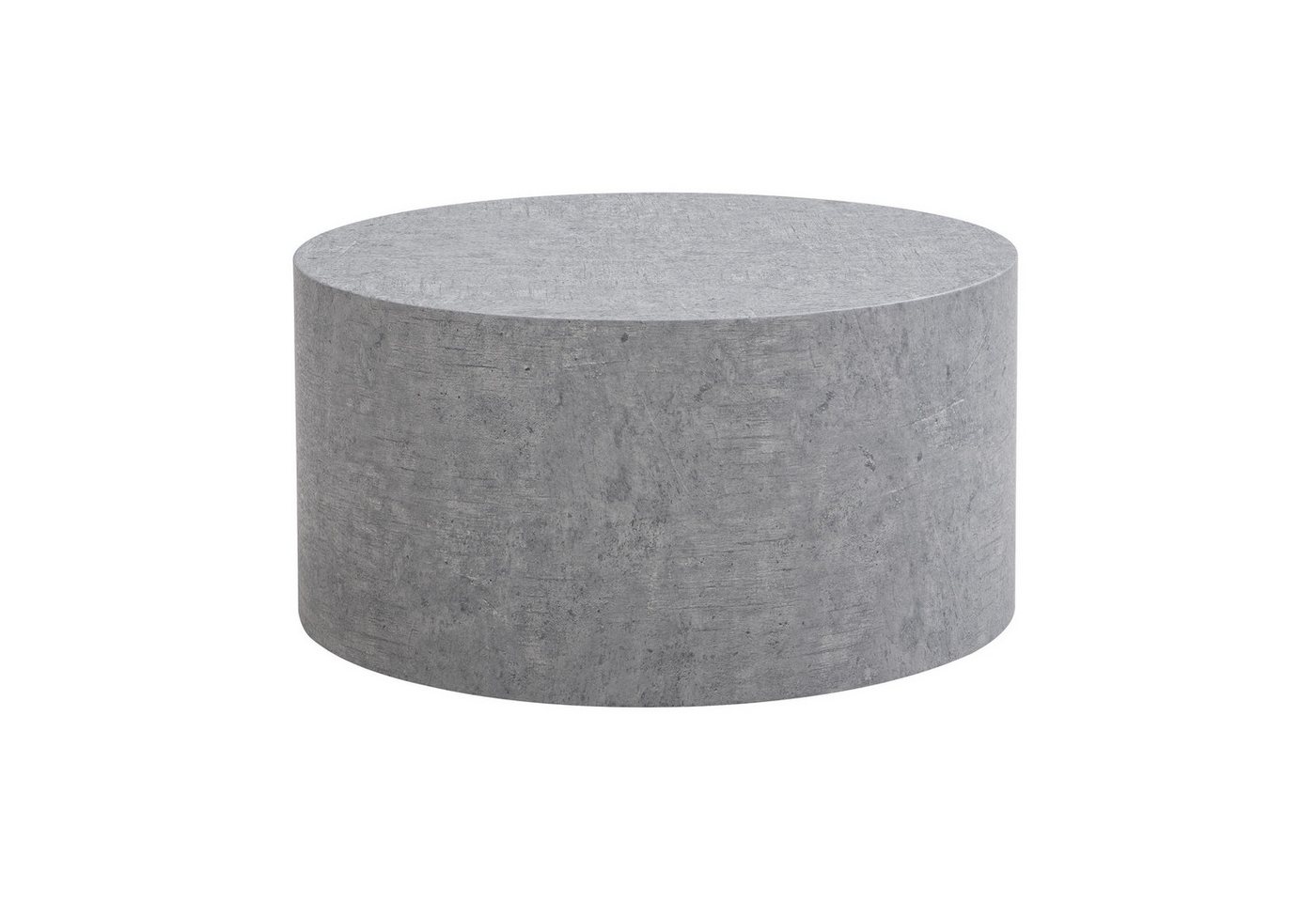FINEBUY Couchtisch FB72764 (MONOBLOC 60x60x30 cm MDF Hochglanz Marmor Optik), Sofatisch, Kaffeetisch Klein Rund von FINEBUY