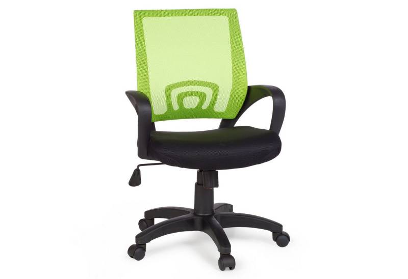 FINEBUY Drehstuhl SuVa1030_1 (Bürostuhl Grün Schreibtischstuhl mit Armlehne), Bürodrehstuhl ergonomisch Jugendstuhl von FINEBUY