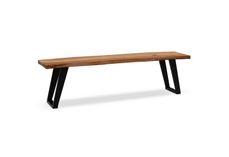 FINEBUY Essbank FB68415 (Akazie Massivholz 120x40x45,5 cm, Baumkante Modern), Esszimmerbank Baumstamm, Sitzbank Esszimmer Holz von FINEBUY