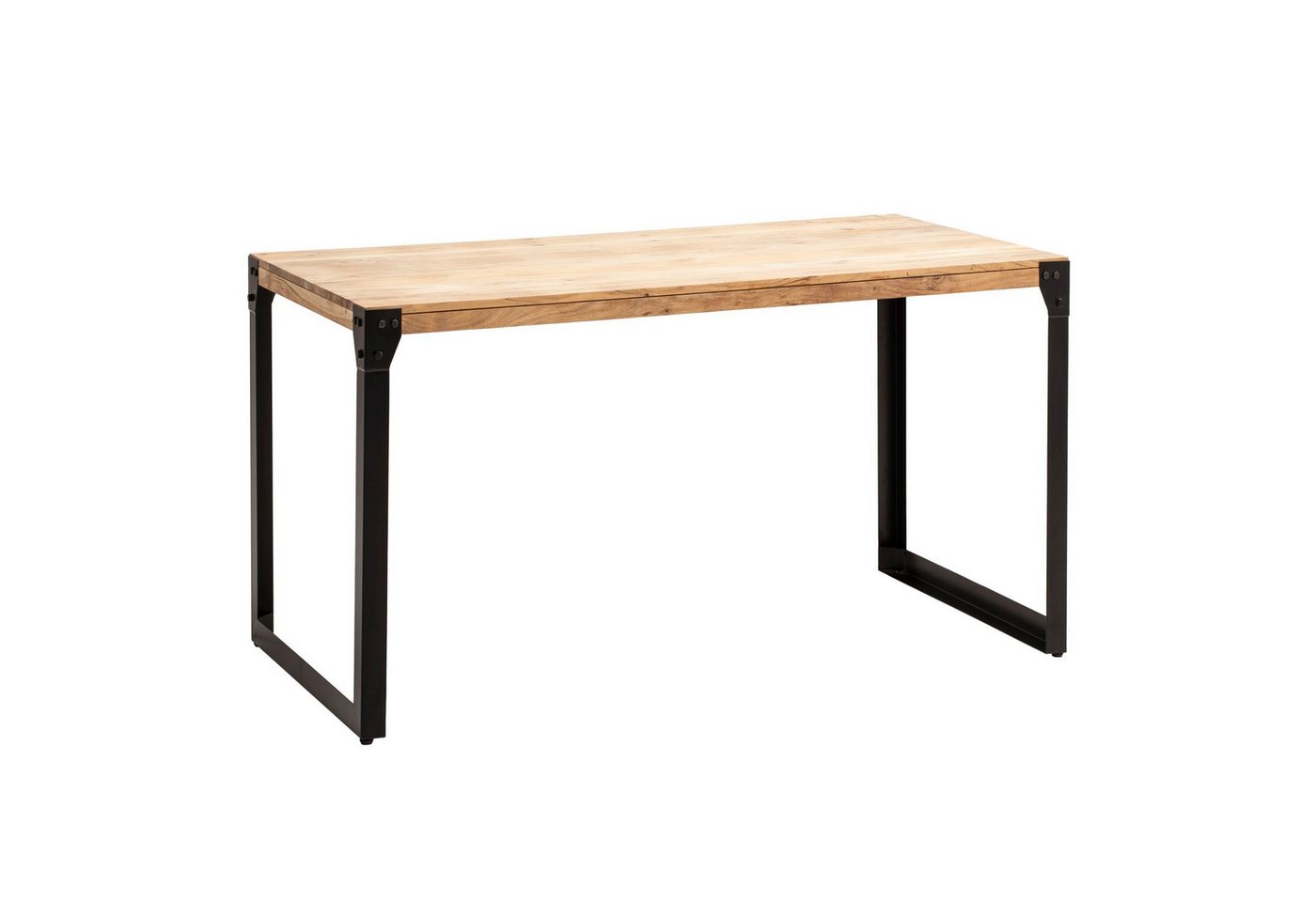 FINEBUY Esstisch FB105171 (Akazie Massivholz Rechteckig, 140x80x76 cm, Modern), Holztisch Esszimmer Modern, Esszimmertisch Klein von FINEBUY