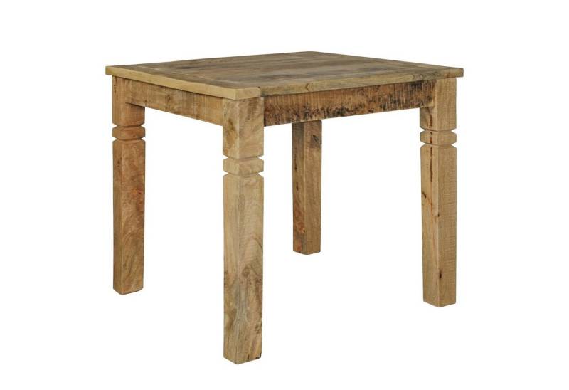 FINEBUY Esstisch FB45593 (80x80x76 cm Mango Massivholz Quadratisch Rustikal), Kleiner Esszimmertisch, Küchentisch Holztisch von FINEBUY