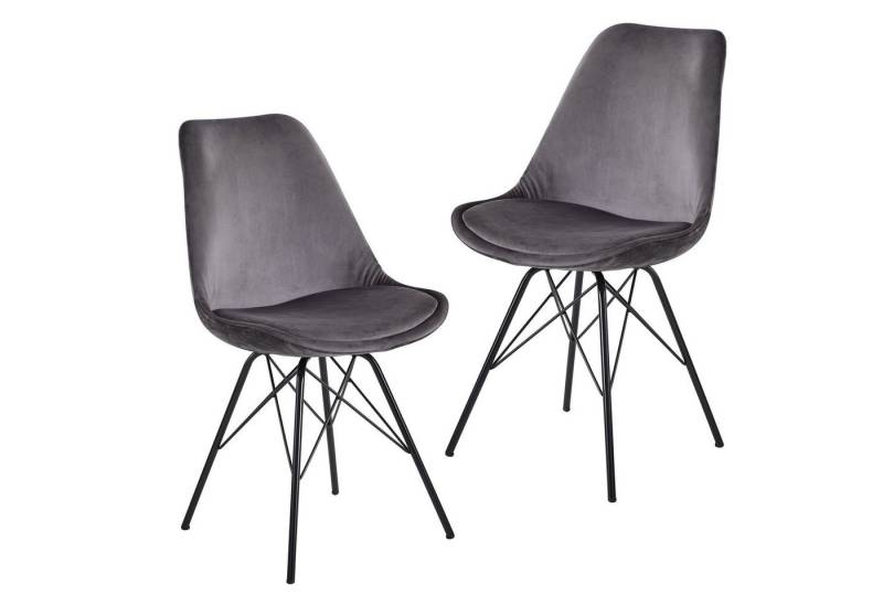 FINEBUY Esszimmerstuhl FB23285, Polsterstuhl Esszimmer, Schalenstuhl ohne Armlehne von FINEBUY