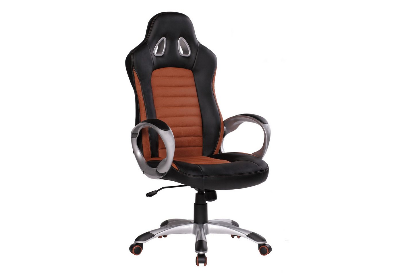 FINEBUY Gaming Chair SuVa1207_1 (Kunstleder Schwarz Chefsessel mit Armlehne 110 kg), Bürostuhl Lederoptik Drehstuhl Schreibtischstuhl von FINEBUY