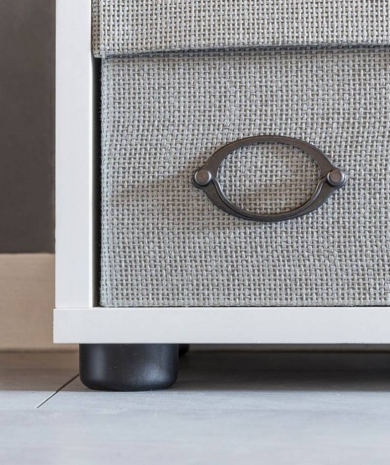 FINEBUY Standregal SuVa11686_1, Raumteiler Quadratisch, Würfelregal Modern, mit 4 Fächern Weiß 108 x 104 x 29 cm, Bücherregal von FINEBUY