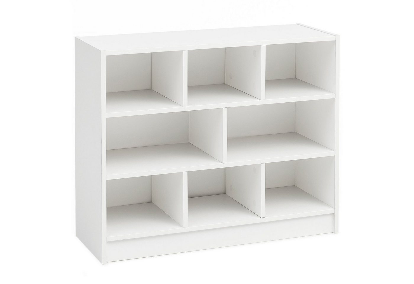 FINEBUY Standregal SuVa14533_1, Weiß 80x68,5x29,5 cm, Bücherregal Modern Schmal, Flurregal mit Fächern, Ablageregal Schuhregal von FINEBUY