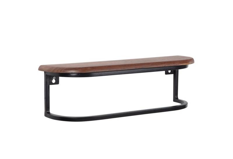 FINEBUY Wandregal FB92209, 50x15x13 cm Massivholz Metall Hängeregal, Regal Hängend Industrial, Schweberegal Rechteckig von FINEBUY