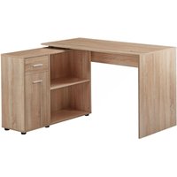 Finebuy - Design Eckschreibtisch mit Regal 120 x 75,5 x 106,5 cm, Moderner Büro-Schreibtisch, Computer-Tisch Arbeitszimmer, Winkelschreibtisch Home von FINEBUY