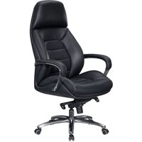 Finebuy - Designer Bürostuhl Bezug Echtleder Schreibtischstuhl bis 120 kg, xxl Design Chefsessel höhenverstellbar, Drehstuhl ergonomisch mit von FINEBUY