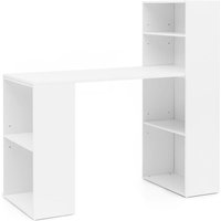 Finebuy - Schreibtisch mit Regal 120x120x53 cm Holz Modern, Schreibtischregal Ablagefächer pc Tisch, Computertisch mit Ablage, Design Tisch Büro mit von FINEBUY