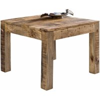 Finebuy - Couchtisch Massiv-Holz 60 x 60 x 47 cm Beistelltisch Wohnzimmer, Wohnzimmertisch Klein, Ablagetisch Hellbraun Quadratisch, Holztisch von FINEBUY