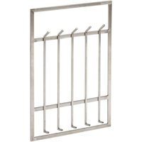 Wandgarderobe Metall Silber 60x100x7,5 cm Design Flurgarderobe Stahl, Hakenleiste Wandpaneel, Garderobe Wand, Garderobenleiste Flur - Finebuy von FINEBUY