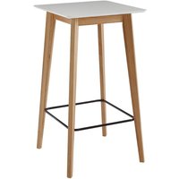 Stehtisch 60x110x60 cm Weiß, Bartisch für 4 Personen, Moderner Tisch für Bar, Design Partytisch Holz, Hochtisch Eiche Skandinavisch - Finebuy von FINEBUY