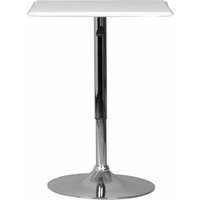 Stehtisch Bistrotisch Kunstleder höhen-verstellbar quadratisch, Design Bartisch Chrom robust eckig, Stehtisch Messetisch modern, Partytisch drehbar von FINEBUY