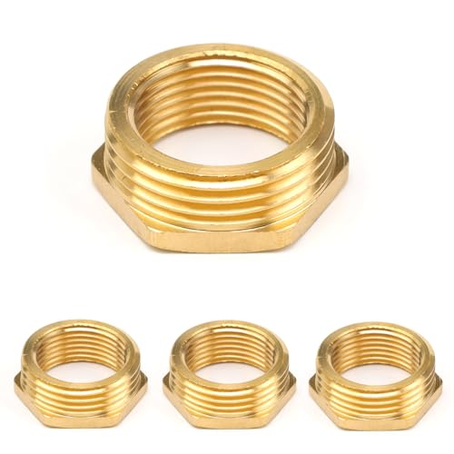 FINELYCR Reduzierstück 1 Zoll Auf 3/4 Zoll, 4 Stück Messing Verschraubung, 3/4 Innengewinde Auf 1 Zoll Außengewinde, Messing Reduzierstück Außengewinde, zur Umwandlung von Rohrverbindungen FINELYCR Reduzierstück 1 Zoll Auf 3/4 Zoll, 4 Stück Messing Verschraubung, 3/4 Innengewinde Auf 1 Zoll Außengewinde, Messing Reduzierstück Außengewinde, zur Umwandlung von Rohrverbindungen von FINELYCR