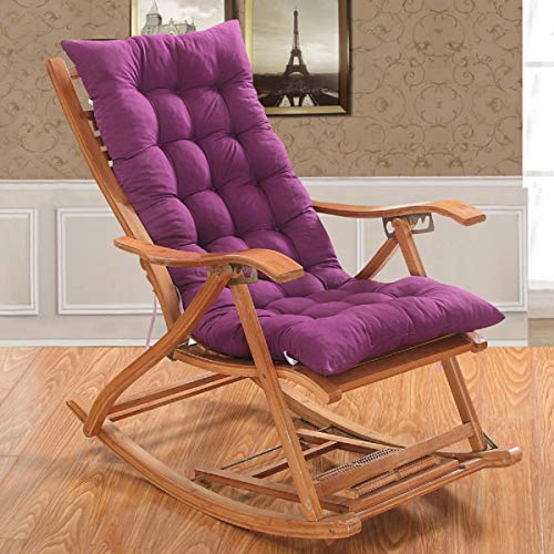 FINEUNAN Stuhlkissen Sitzkissen und Rückenkissen für Schaukelstuhl Gartenmöbel Indoor Outdoor Patio Hochlehner Kissen 120x50x8cm - Violett von FINEUNAN