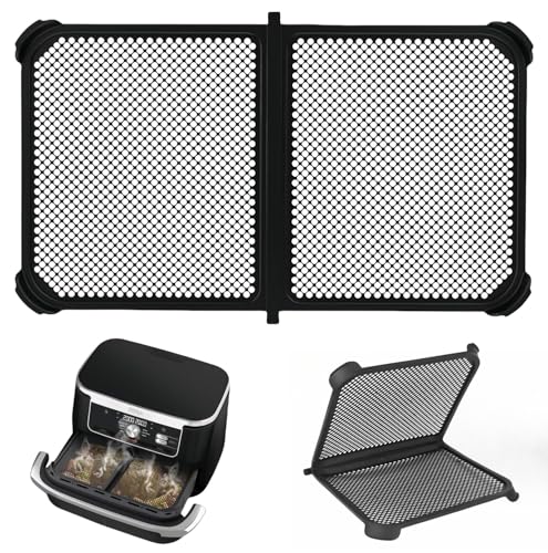 FINEVERNEK Grille Anti-Projection en Silicone Réutilisable pour Air Fryer Ninja AF500EU 10,4L - Compatible Foodi, Protection Éclaboussures Graisse, Spirale Chauffante, Facile à Nettoyer (Pliable) von FINEVERNEK