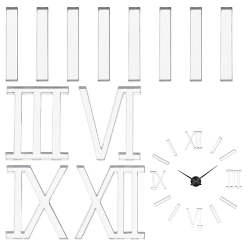 FINGERINSPIRE 12 Stück Römische Ziffern Aus Acryl Zum Selbermachen Einer Wanduhr 30mm Lange Römische Ziffern Verspiegelte Silberne Ziffern Striche Kunst Wanduhrteile Heimdekorationen Für Wohnzimmer FINGERINSPIRE 12 Stück Römische Ziffern Aus Acryl Zum Selbermachen Einer Wanduhr 30mm Lange Römische Ziffern Verspiegelte Silberne Ziffern Striche Kunst Wanduhrteile Heimdekorationen Für Wohnzimmer von FINGERINSPIRE