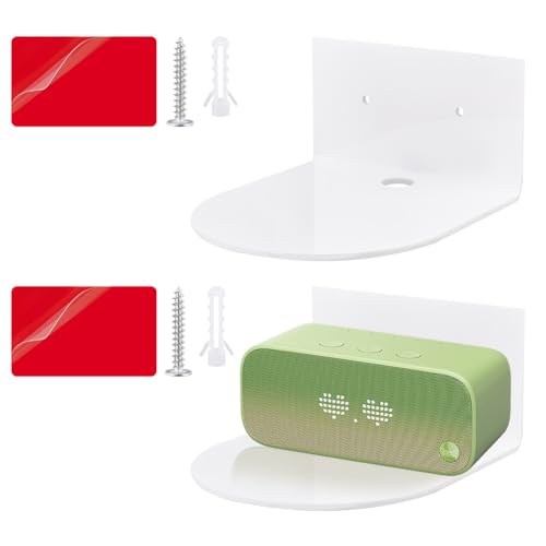 FINGERINSPIRE 2 Sets 126 mm Mini Schweberegale Aus Weißem Acryl Kleines Schweberegal Mit Aufklebern Und Schrauben Wandregale Präsentationsleisten Wandmontierte Hängeregale Zur Aufbewahrung von FINGERINSPIRE