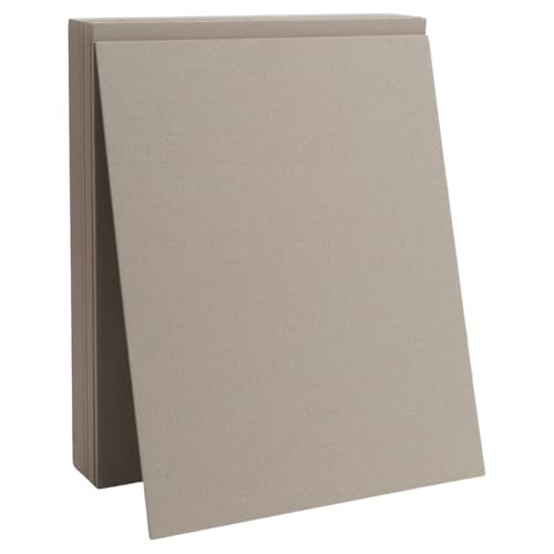 FINGERINSPIRE 24 Stück Buchkarton 80 PT 2mm Hellgrau Dicke Binderplatte Rechteckige Spanplatte Aus Kraftpapier Buchbindezubehör Für Buchbindematerialien Umschlag (317.5x254mm) von FINGERINSPIRE