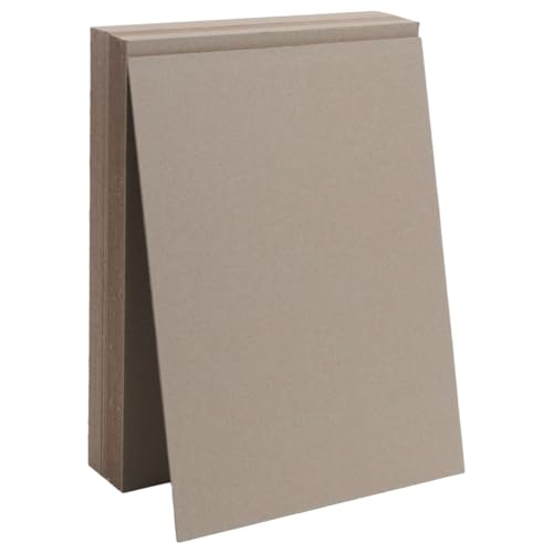 FINGERINSPIRE 24 Stück Buchkarton 80 PT 2mm Hellgrau Dicke Binderplatte Spanplatte Rechteckig Kraftpapier Spanplatten Buchbindezubehör Für Buchbindematerialien Umschlag (286x210mm) von FINGERINSPIRE