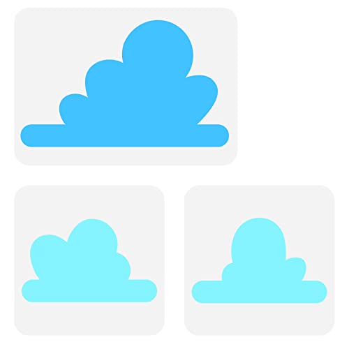 FINGERINSPIRE 3 Stück Große Wolken Malschablone Wandschablonen Kinderzimmer Dekoration Wiederverwendbare Wolkenschablone Kunststoff Ausgehöhlte Schablonen Zum Malen Auf Fliesen, Stoff, Möbel FINGERINSPIRE 3 Stück Große Wolken Malschablone Wandschablonen Kinderzimmer Dekoration Wiederverwendbare Wolkenschablone Kunststoff Ausgehöhlte Schablonen Zum Malen Auf Fliesen, Stoff, Möbel von FINGERINSPIRE