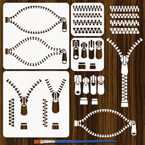 FINGERINSPIRE 4 Stil Reißverschluss Malschablone 30x30cm /15x15cm Wiederverwendbare Reißverschluss Mustervorlagen PET Aufreißlaschen Schablonen Mit Pinsel Für Wandkleidung DIY Bastelprojekte FINGERINSPIRE 4 Stil Reißverschluss Malschablone 30x30cm /15x15cm Wiederverwendbare Reißverschluss Mustervorlagen PET Aufreißlaschen Schablonen Mit Pinsel Für Wandkleidung DIY Bastelprojekte von FINGERINSPIRE
