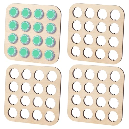 FINGERINSPIRE 4 Stück Holz Flaschendeckel Organizer Mit 16 Fächern 11x11cm Quadratisch Bierdeckel Untersetzer In Navajo Weiß Für Die Kronkorken Sammlung Wohndekor Und Bardisplay Für Sammler FINGERINSPIRE 4 Stück Holz Flaschendeckel Organizer Mit 16 Fächern 11x11cm Quadratisch Bierdeckel Untersetzer In Navajo Weiß Für Die Kronkorken Sammlung Wohndekor Und Bardisplay Für Sammler von FINGERINSPIRE