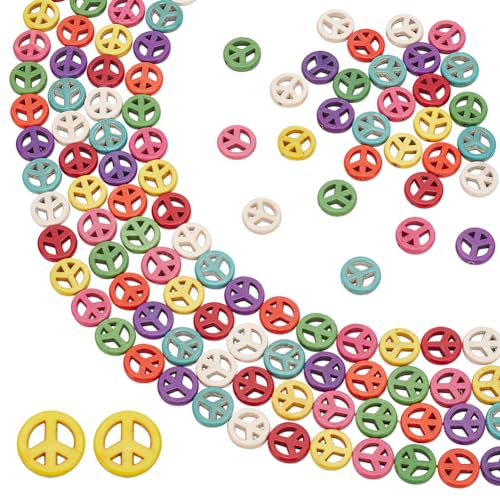 FINGERINSPIRE 4 Stück Peace Zeichen Perlenstränge Synthetische Türkis Gefärbte Perlen 39 cm Lang Bunt Elastischer Faden Peace Zeichen Perlenanhänger Für DIY Armbändern (26 Stück 15 mm Perlen/Stränge) FINGERINSPIRE 4 Stück Peace Zeichen Perlenstränge Synthetische Türkis Gefärbte Perlen 39 cm Lang Bunt Elastischer Faden Peace Zeichen Perlenanhänger Für DIY Armbändern (26 Stück 15 mm Perlen/Stränge) von FINGERINSPIRE