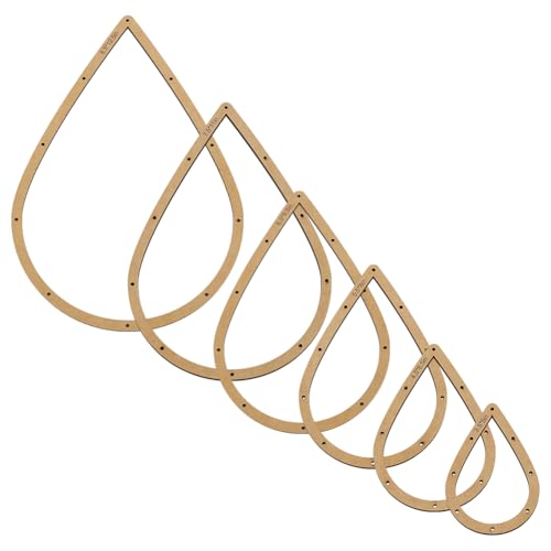 FINGERINSPIRE 6 Stück Glasmalerei Layoutrahmen In Tropfenform 6 Größen Glasmacher Vorlagen MDF Burlywood Farbplatten Für Glasmalerei Werkzeug Zur Herstellung von Tropfenformen Für DIY Bastelprojekte von FINGERINSPIRE