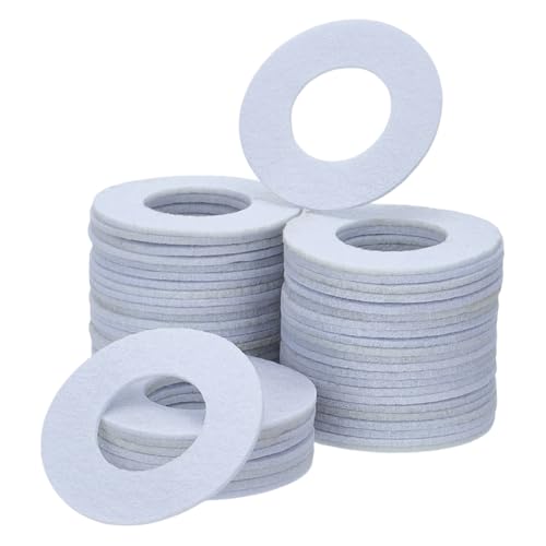 FINGERINSPIRE 60 Stück Mini Diffusor Nachfüllpads 57x2mm Weißes Hohles Kreisförmiges Nachfüllkissen Aus Wolle Für Ätherische Öle Ersatz Nachfüllkissen Für Luftbefeuchter Luftreiniger Und Diffusoren von FINGERINSPIRE