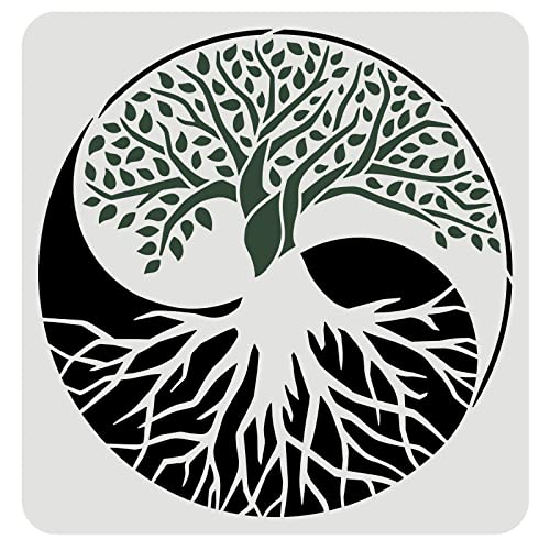 FINGERINSPIRE Baum des Lebens Muster Schablonen 30x30cm DIY Handwerk Malschablone Wiederverwendbare PET Yin Yang Baum Zeichnung Schablonen für Malerei auf Holz Zeichen Boden Wand Fliesen Fenster FINGERINSPIRE Baum des Lebens Muster Schablonen 30x30cm DIY Handwerk Malschablone Wiederverwendbare PET Yin Yang Baum Zeichnung Schablonen für Malerei auf Holz Zeichen Boden Wand Fliesen Fenster von FINGERINSPIRE