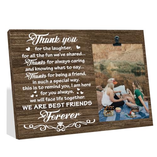 FINGERINSPIRE Bilderrahmen Thank You We Are Best Friends Forever 20x25 cm Gedenkgeschenk Fotorahmen Mit Clip Bilderrahmen Für Beste Freunde Freundschafts Gedenkgeschenk Für Freunde Schulabschluss von FINGERINSPIRE