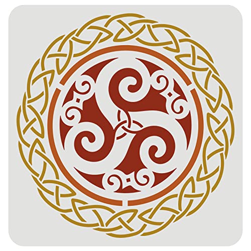 FINGERINSPIRE Keltische Triskele Schablone 30x30cm Wikinger keltische Knotenschablone dreifache Spirale keltische Symbolschablone zum Malen auf Wand Leinwand Fliesen Möbeln und Papier FINGERINSPIRE Keltische Triskele Schablone 30x30cm Wikinger keltische Knotenschablone dreifache Spirale keltische Symbolschablone zum Malen auf Wand Leinwand Fliesen Möbeln und Papier von FINGERINSPIRE