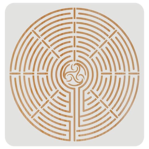 FINGERINSPIRE Labyrinth Schablone 30x30cm Yoga Meditations Schablone zum Malen auf Wänden, Böden, Möbeln und Papier FINGERINSPIRE Labyrinth Schablone 30x30cm Yoga Meditations Schablone zum Malen auf Wänden, Böden, Möbeln und Papier von FINGERINSPIRE