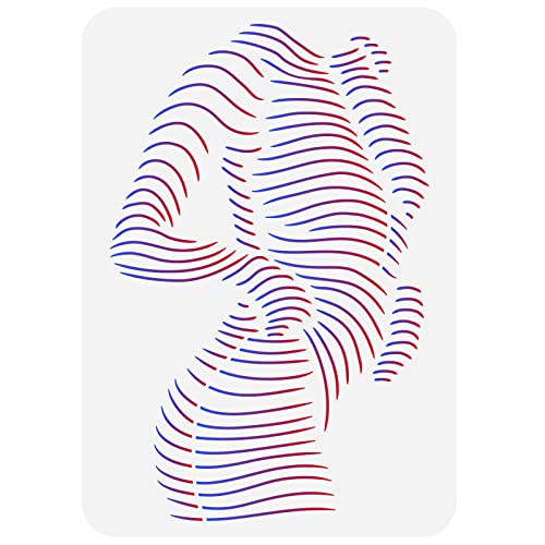 FINGERINSPIRE Malschablone Für Menschlichen Körper 21x29.7 cm Wiederverwendbar Weibliche Linie Körperzeichnungsvorlage Weiblicher Körper Umriss Silhouette Schablone Zum Malen Auf Holz Wand von FINGERINSPIRE