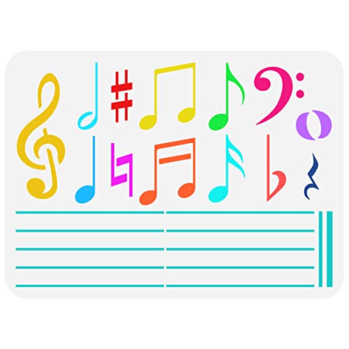 FINGERINSPIRE Musiknoten Schablone 21x29.7 cm Wiederverwendbare Musikpartitur Zeichnungsschablone DIY Noten Malvorlage Musikthema Schablone Zum Malen Auf Holz Wand Und Möbel FINGERINSPIRE Musiknoten Schablone 21x29.7 cm Wiederverwendbare Musikpartitur Zeichnungsschablone DIY Noten Malvorlage Musikthema Schablone Zum Malen Auf Holz Wand Und Möbel von FINGERINSPIRE