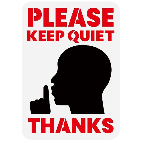 FINGERINSPIRE Please Keep Quiet Schild Malerei Schablone 21,1 x 29,7 cm Keep Quiet Thanks Muster Zeichenschablone DIY Handwerk Dekoration Schild Schablone zum Malen auf Holz, Wand, Stoff, Möbel von FINGERINSPIRE