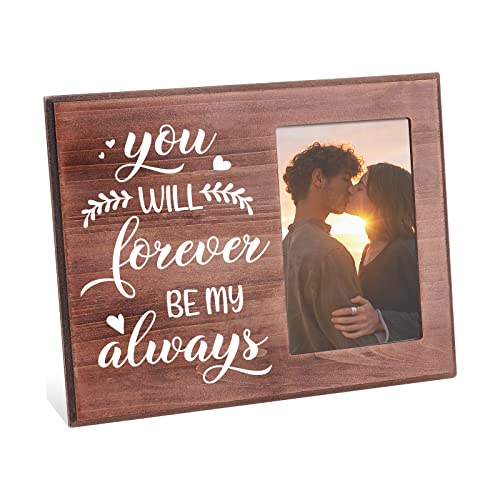 FINGERINSPIRE Romantischer Bilderrahmen mit Aufschrift "You Will Forever Be My Always Engaged Couples", 10,2 x 15,2 cm von FINGERINSPIRE