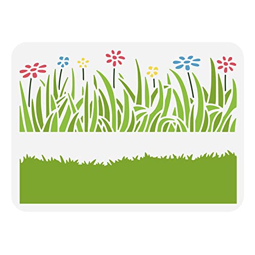 FINGERINSPIRE Schablone 21x29.7 cm Grasfeld Blumen Zeichnung Wildblumen Vorlage Rand Große Ausgehöhlte Schablone Für Zuhause Schule Wand Boden Tür Malerei FINGERINSPIRE Schablone 21x29.7 cm Grasfeld Blumen Zeichnung Wildblumen Vorlage Rand Große Ausgehöhlte Schablone Für Zuhause Schule Wand Boden Tür Malerei von FINGERINSPIRE