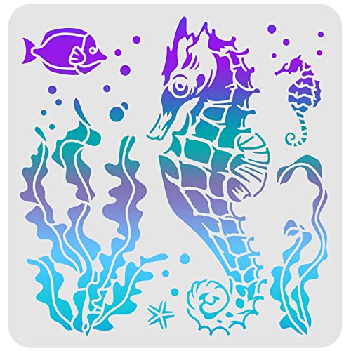 FINGERINSPIRE Seepferdchen-Schablone 30x30cm Wiederverwendbare Seepferdchen-Schablone zum Malen von Meerestieren Schablone Meerestiere Schablone zum Malen auf Holzfliesen Papier Stoff Bodenwand FINGERINSPIRE Seepferdchen-Schablone 30x30cm Wiederverwendbare Seepferdchen-Schablone zum Malen von Meerestieren Schablone Meerestiere Schablone zum Malen auf Holzfliesen Papier Stoff Bodenwand von FINGERINSPIRE
