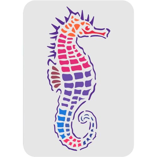 FINGERINSPIRE Seetier Schablone 21x29.7cm Seepferdchen Malvorlage Wiederverwendbare Plastikschablone mit Hippocampus Muster zum Malen auf Holz, Wand und Fliese FINGERINSPIRE Seetier Schablone 21x29.7cm Seepferdchen Malvorlage Wiederverwendbare Plastikschablone mit Hippocampus Muster zum Malen auf Holz, Wand und Fliese von FINGERINSPIRE