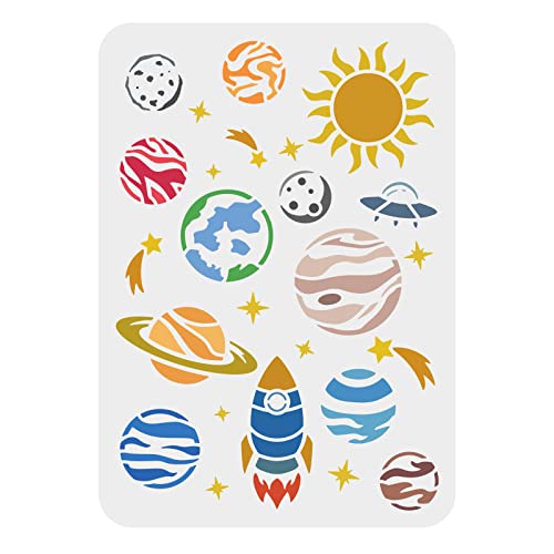 FINGERINSPIRE Weltraum Schablone zum Malen 29,7x21cm Galaxie Planeten Malschablone Wiederverwendbare Sonne Mond Stern Schablone zum Malen auf Holz, Boden, Möbeln, Wänden und Papier FINGERINSPIRE Weltraum Schablone zum Malen 29,7x21cm Galaxie Planeten Malschablone Wiederverwendbare Sonne Mond Stern Schablone zum Malen auf Holz, Boden, Möbeln, Wänden und Papier von FINGERINSPIRE