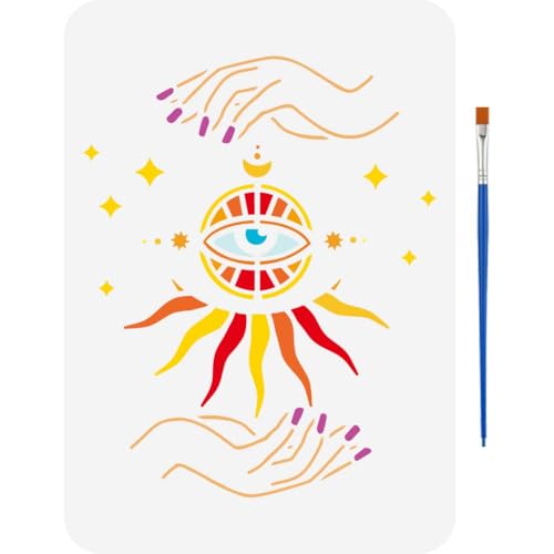 FINGERINSPIRE Zeichenschablone Allsehendes Auge Mit Pinsel 29.7x21cm Pyramidensymbol Auge Der Vorsehung Malvorlage Hexerei Hand Mond Schablone Zum Malen Auf Wand Stoff Möbel FINGERINSPIRE Zeichenschablone Allsehendes Auge Mit Pinsel 29.7x21cm Pyramidensymbol Auge Der Vorsehung Malvorlage Hexerei Hand Mond Schablone Zum Malen Auf Wand Stoff Möbel von FINGERINSPIRE