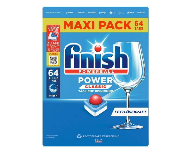 FINISH Power Classic Spülmaschinentabs (64 Tabs) von FINISH